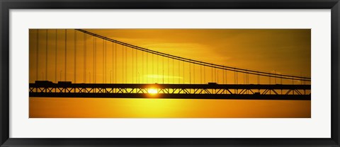 Framed Sunrise Bay Bridge San Francisco CA USA Print