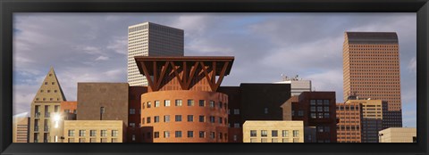 Framed Skyscrapers In The City, Denver, Colorado, USA Print