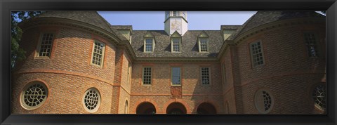 Framed Low angle view of a government building, Capitol Building, Colonial Williamsburg, Virginia, USA Print