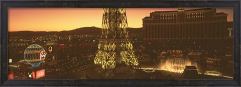 Framed Paris Hotel and Eiffel Tower, Las Vegas Print