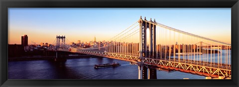 Framed Manhattan Bridge, NYC, New York City, New York State, USA Print