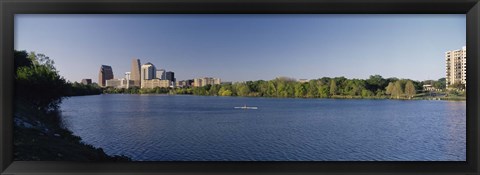 Framed Buildings in a city, Austin, Texas, USA Print