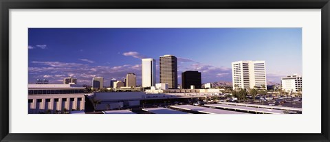 Framed USA, Arizona, Phoenix, Skyline at dawn Print