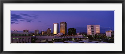 Framed Phoenix Skyline at dusk, Arizona Print