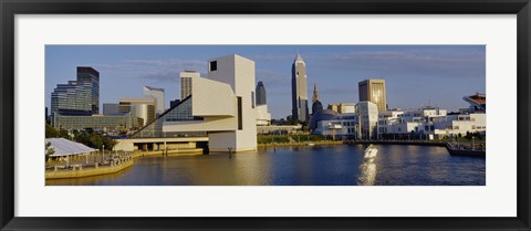 Framed Buildings In A City, Cleveland, Ohio Print