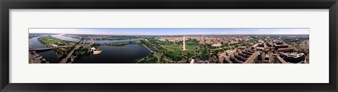 Framed Aerial Washington DC USA Print