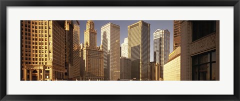 Framed Close up of Skyscrapers in Chicago Print