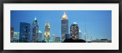 Framed Skyline Atlanta GA USA Print