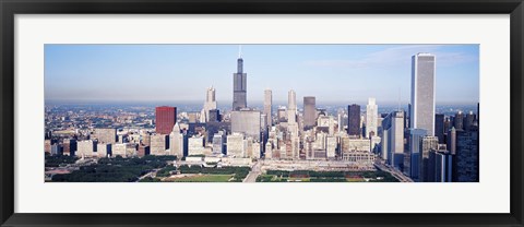 Framed Chicago Skyline from a Distance Print