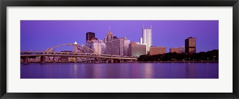 Framed Allegheny River Pittsburgh PA Print