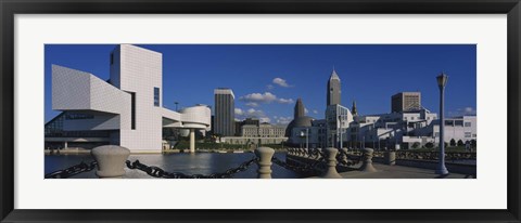 Framed Building at the waterfront, Rock And Roll Hall Of Fame, Cleveland, Ohio, USA Print