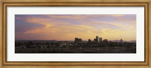 Framed Sunset Skyline Phoenix AZ USA Print