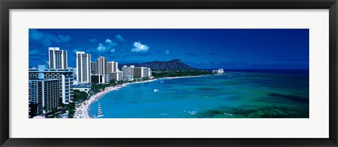 Framed Waikiki Beach Honolulu Oahu HI USA Print