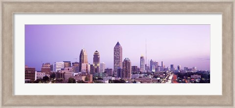 Framed Twilight, Atlanta, Georgia, USA Print