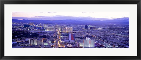 Framed Dusk The Strip Las Vegas NV USA Print