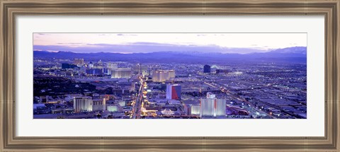 Framed Dusk The Strip Las Vegas NV USA Print