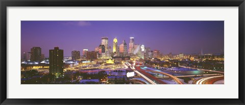 Framed Twilight, Minneapolis, MN, USA Print