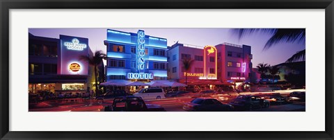 Framed Ocean Drive South Beach Miami FL USA Print