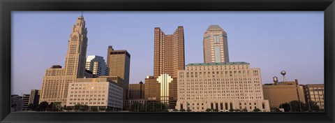 Framed Buildings in a city, Columbus, Franklin County, Ohio, USA Print