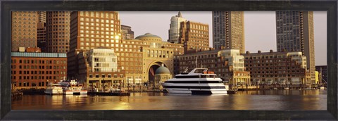 Framed Buildings at the waterfront, Boston, Massachusetts Print