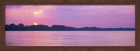 Framed Sunset Mississippi River Memphis TN USA Print