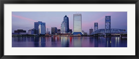 Framed Skyscrapers On The Waterfront, St. John&#39;s River, Jacksonville, Florida, USA Print