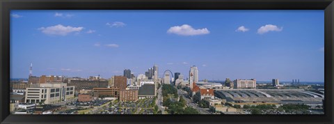 Framed Aerial view of a city, St. Louis, Missouri, USA Print