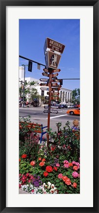 Framed Street Name signs at the roadside, Anchorage, Alaska, USA Print