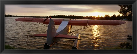 Framed High angle view of a sea plane, Lake Spenard, Anchorage, Alaska Print