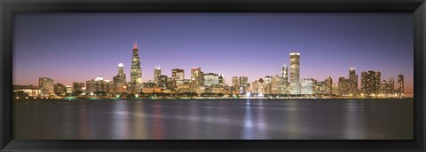 Framed Buildings at the waterfront, Chicago, Illinois Print