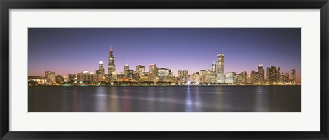 Framed Buildings at the waterfront, Chicago, Illinois Print