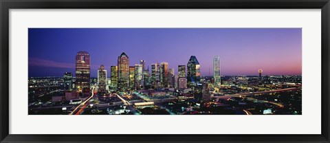 Framed Night, Dallas, Texas, USA Print