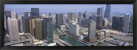 Framed Chicago River Chicago IL Print