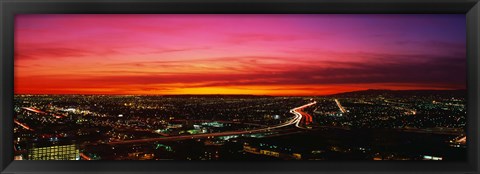 Framed Aerial Los Angeles CA Print