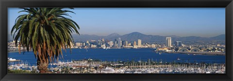 Framed San Diego from a Distance Print