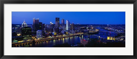 Framed Pittsburgh from Mount Washington Print