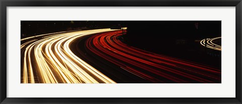 Framed Hollywood Freeway at Night CA Print