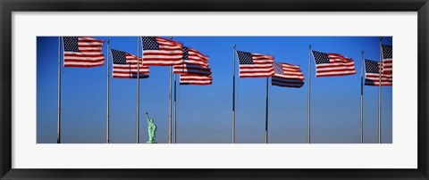 Framed Flags New York NY Print