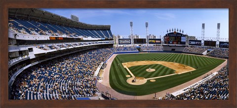 Framed High angle view of a baseball stadium, U.S. Cellular Field, Chicago, Cook County, Illinois, USA Print