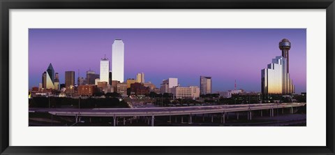 Framed Dallas at Dusk Print