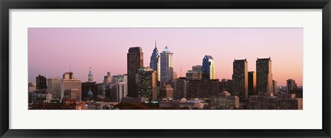 Framed Early morning in a city, Philadelphia, Pennsylvania, USA Print