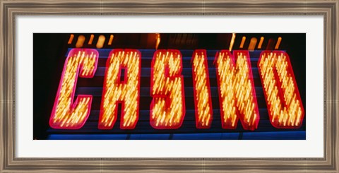 Framed Casino Sign Las Vegas NV Print