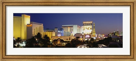 Framed Las Vegas at dusk, Nevada Print