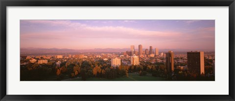 Framed Long White Clouds Over Denver Print