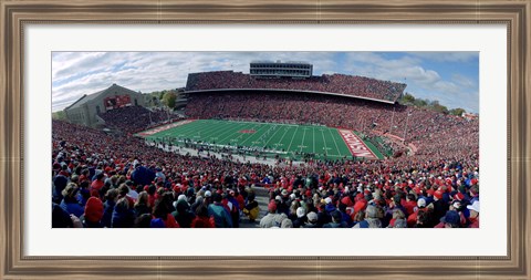 Framed University Of Wisconsin Football Game, Camp Randall Stadium, Madison, Wisconsin, USA Print