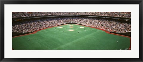 Framed Baseball Game at Veterans Stadium, Philadelphia, Pennsylvania Print