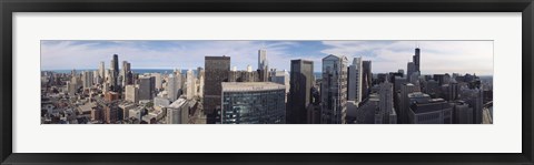 Framed Chicago skyscrapers with lake in the background, IL Print