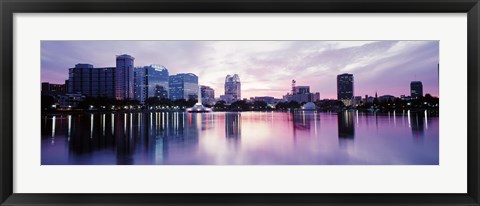 Framed Lake Eola In Orlando, Orlando, Florida, USA Print