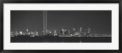 Framed Two beams into the sky, New York NY Print