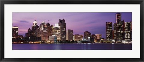 Framed Detroit, Michigan Print